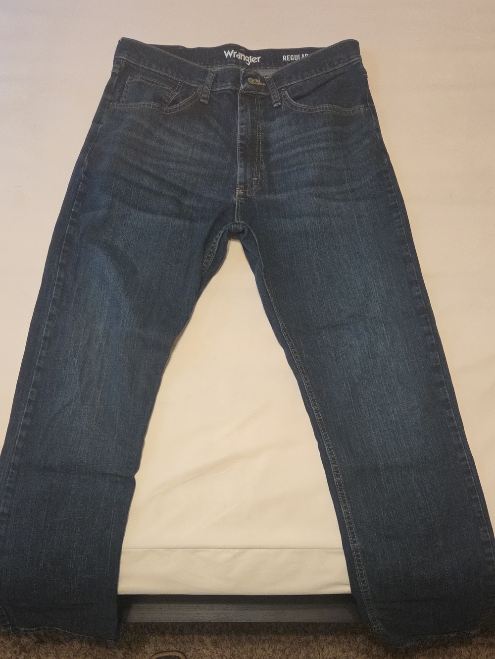 Wrangler Men’s Straight Leg Dark Blue Jeans